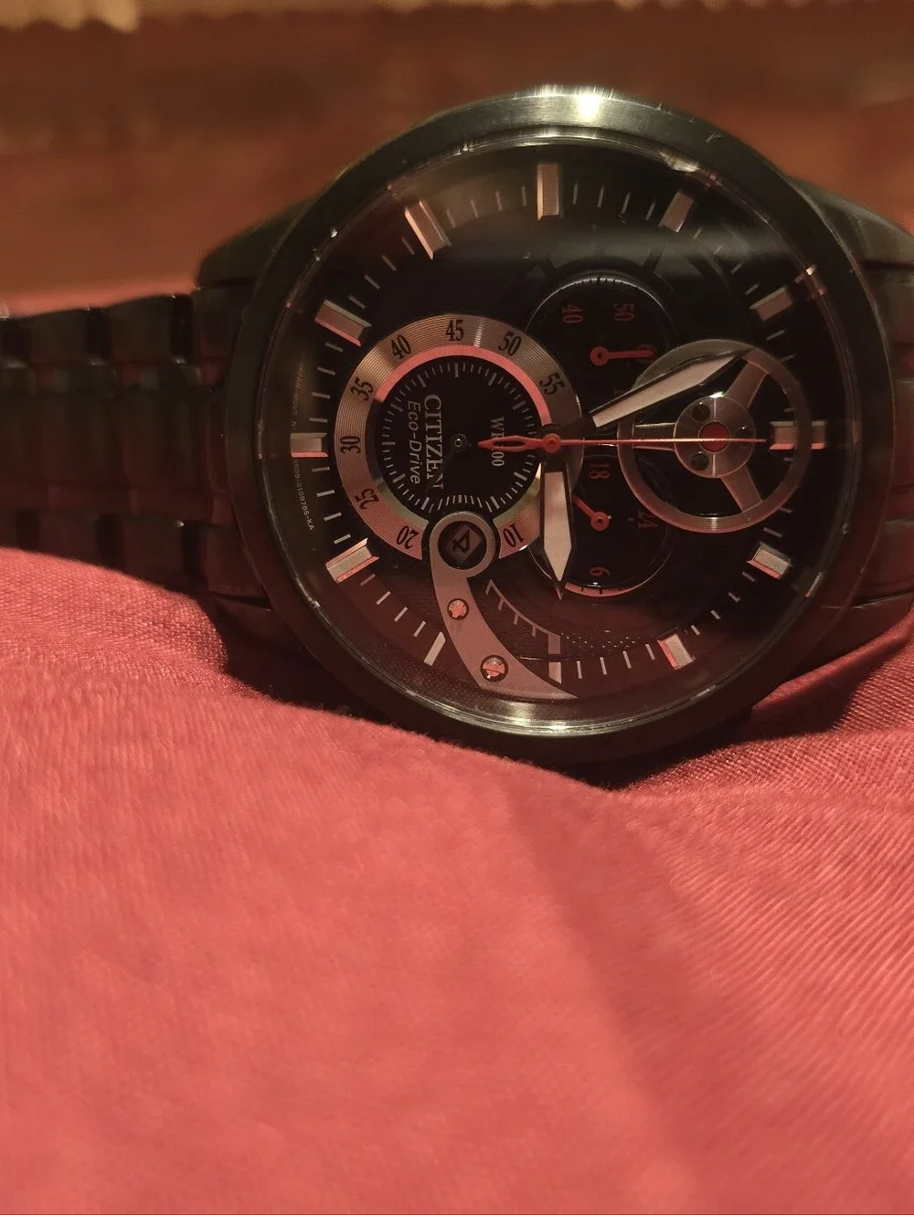 Citizen Eco-Drive Men’s Black Stainless Steel Chronograph Watch